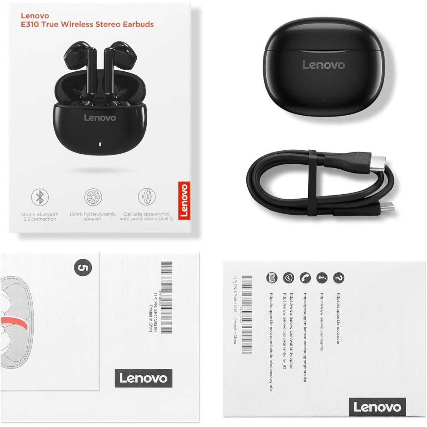 Наушники Lenovo TWS E310 Earbuds Black (GXD1Q65146)