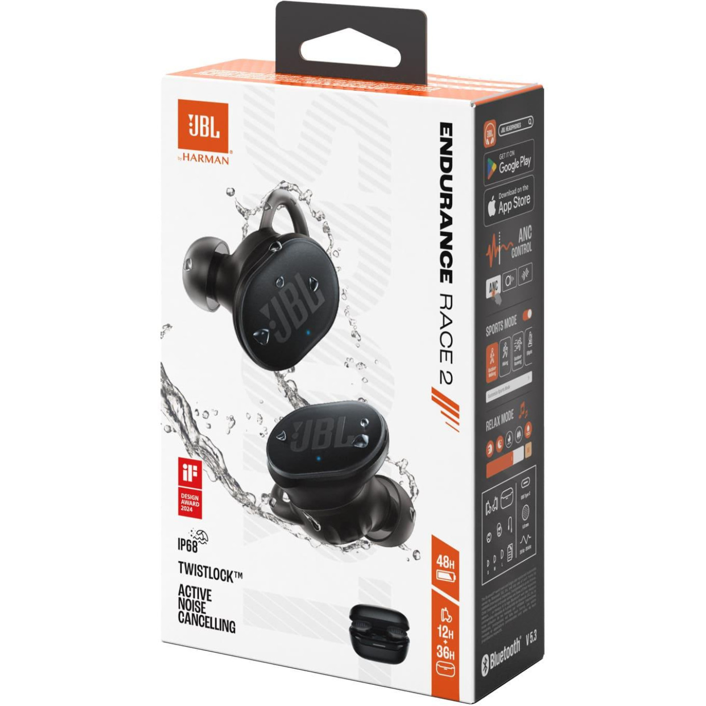 Навушники JBL TWS Endurance Race 2 Black (JBLENDURACE2BLK)