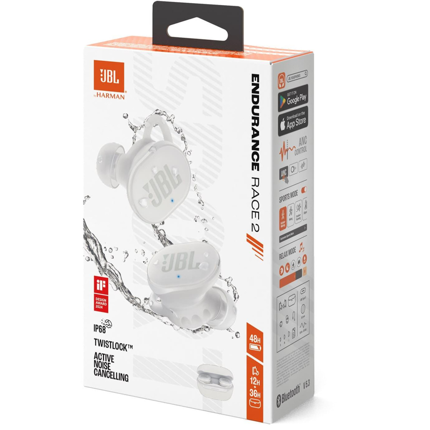 Навушники JBL TWS Endurance Race 2 White (JBLENDURACE2WHT)