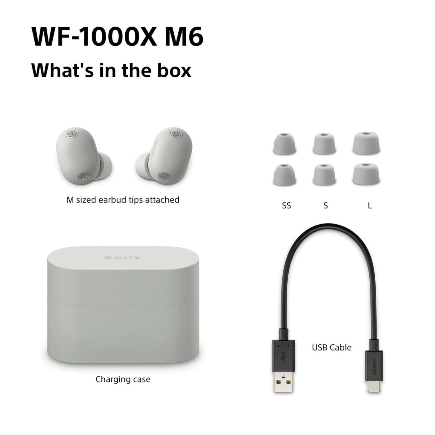 Навушники Sony TWS WF-1000XM6 Silver (WF1000XM6S.CE7)