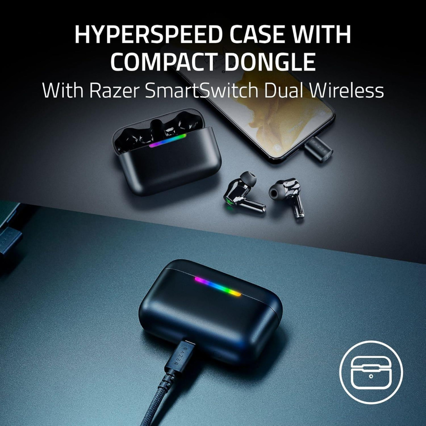 Наушники Razer TWS Hammerhead V3 Hyperspeed (RZ12-05610100-R3G1)