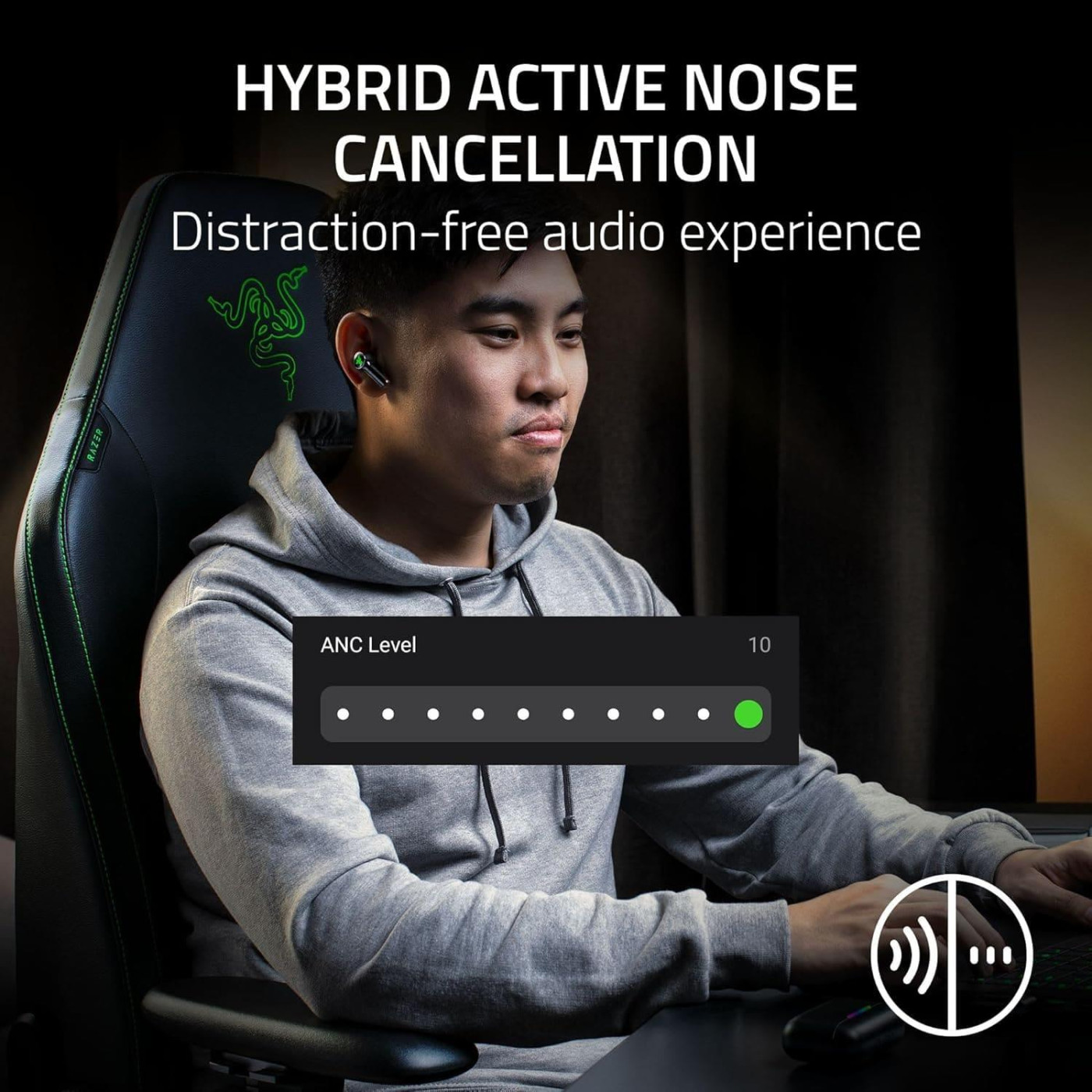 Наушники Razer TWS Hammerhead V3 Hyperspeed (RZ12-05610100-R3G1)