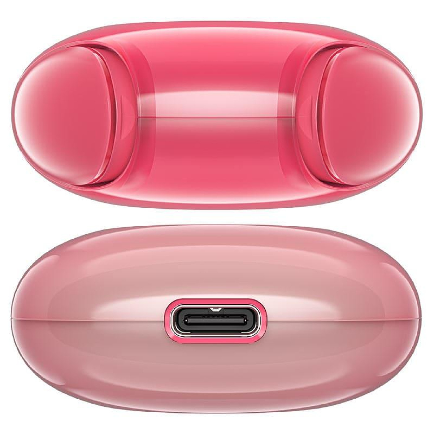 Наушники Acefast TWS T9 Crystal (Air) color bluetooth earbuds Pomelo Red (6974316282532)