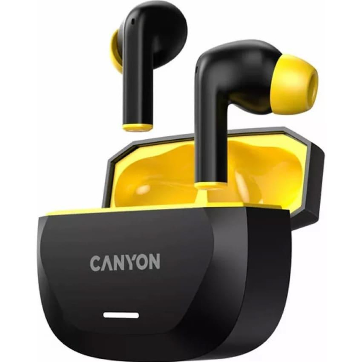 Навушники Canyon TWS HEXAGON 7 TWS ANC+ENC Wireless Charge Black Yellow (CNS-TWS7BY)