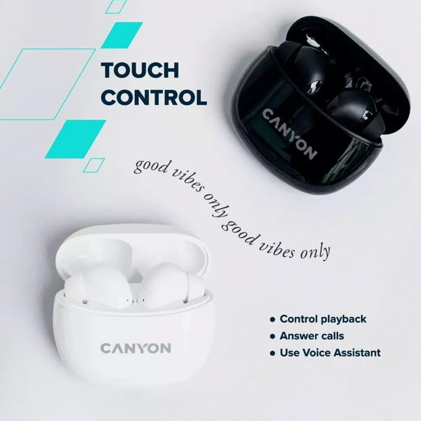 Навушники Canyon TWS TWS-5 Blue (CNS-TWS5BL)