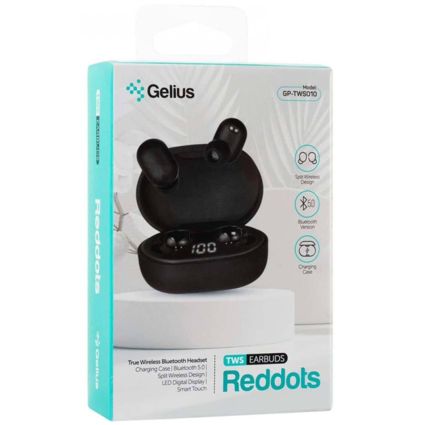 Наушники Gelius TWS Pro Reddots TWS Earbuds GP-TWS010 Black (00000082297)