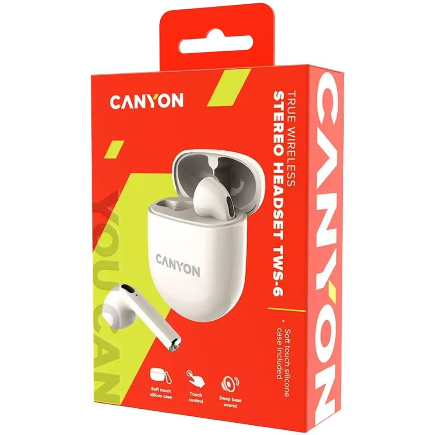 Навушники Canyon TWS headset TWS-6 Beige (CNS-TWS6BE)