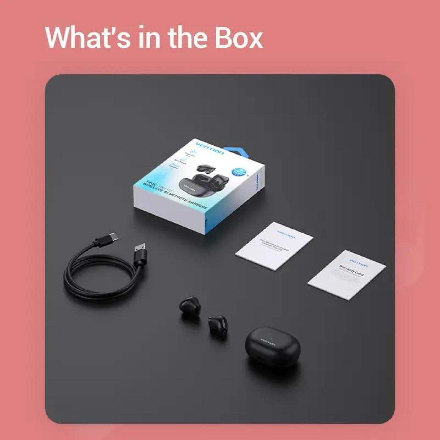 Навушники Vention True Wireless Bluetooth Earbuds Tiny T12 Black (NBLB0)