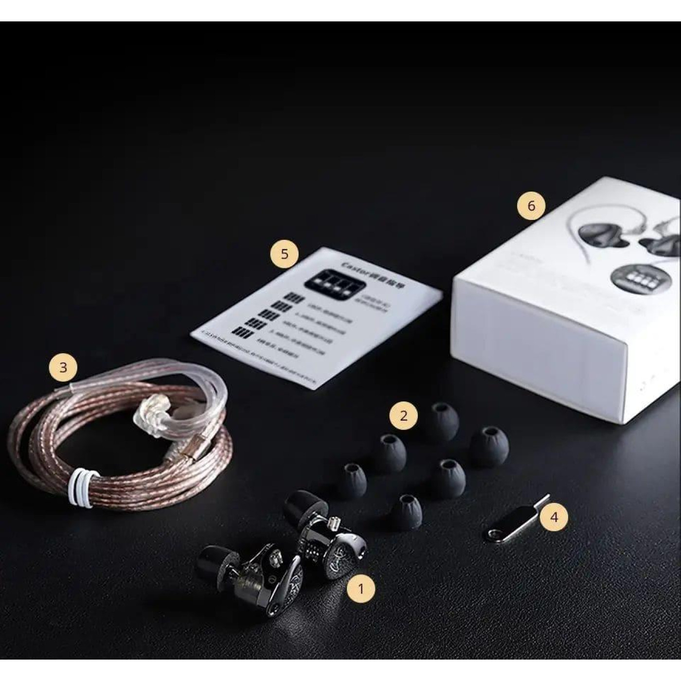 Наушники Knowledge Zenith Castor Mic Black (90403334)