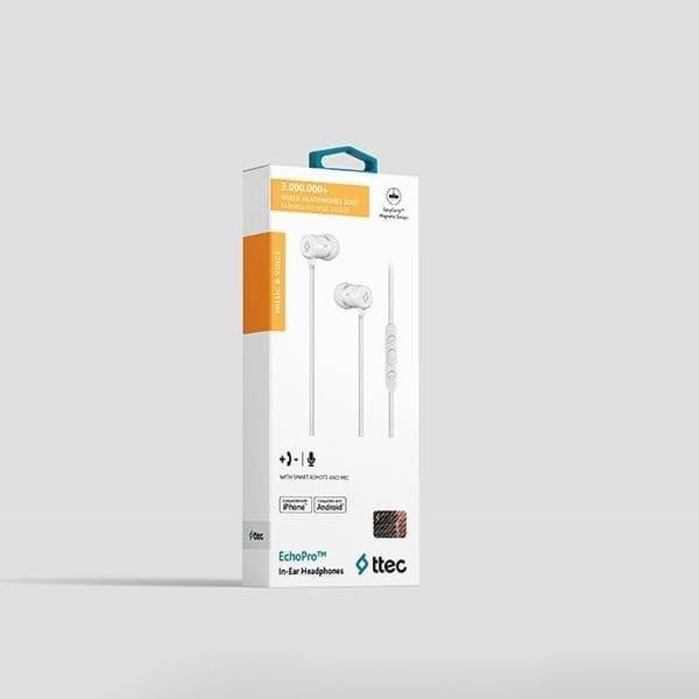 Блютуз-гарнитура Ttec EchoPro Pearl White (2KM111B)