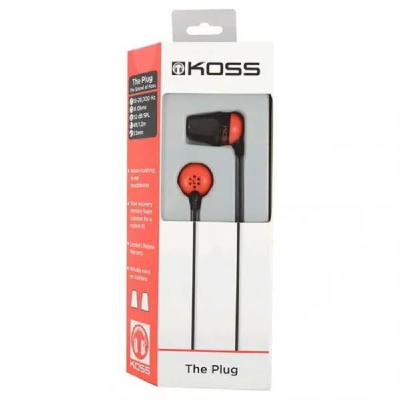 Наушники Koss The Plug Noise Isolating Red (196768.101)
