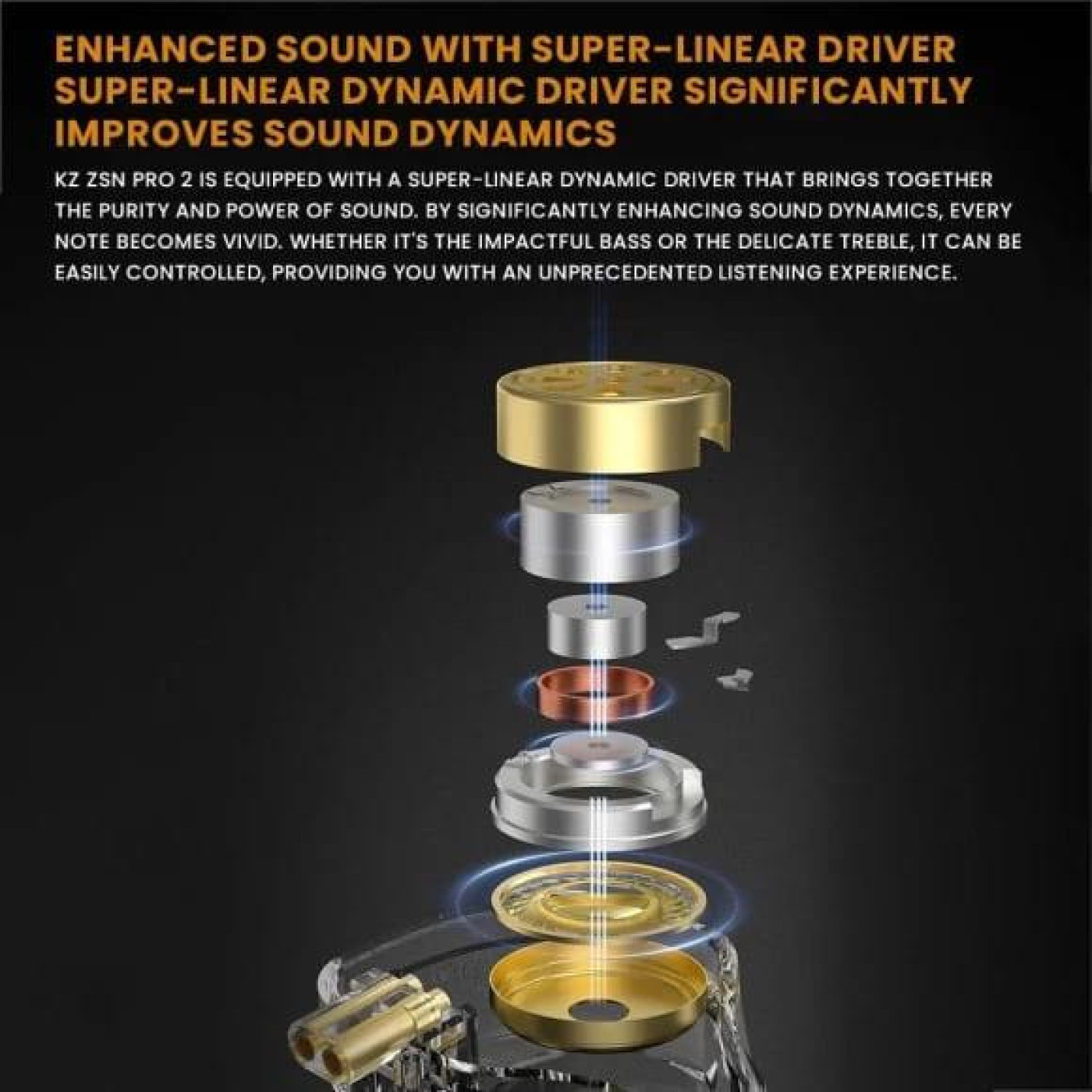 Наушники Knowledge Zenith ZSN Pro 2 Mic Gold (90404248)