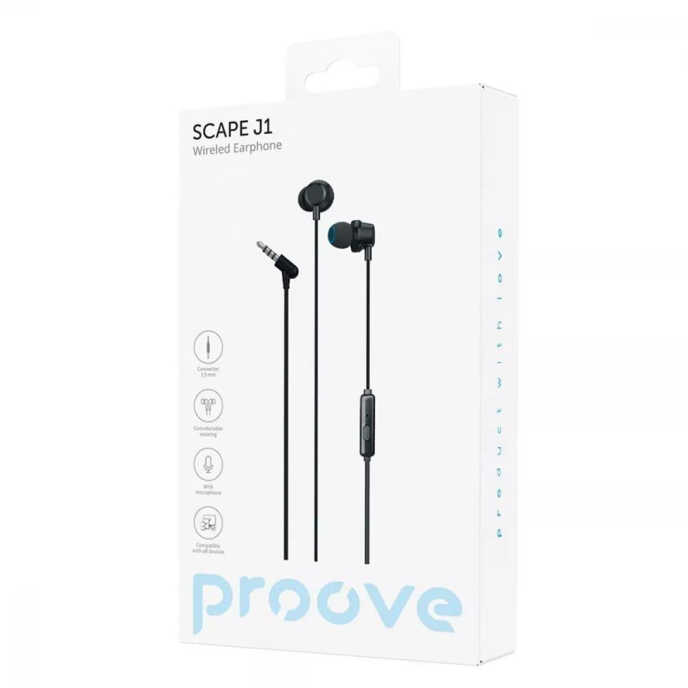 Наушники Proove Scape J1 (3.5mm) black (WESJ10000801)