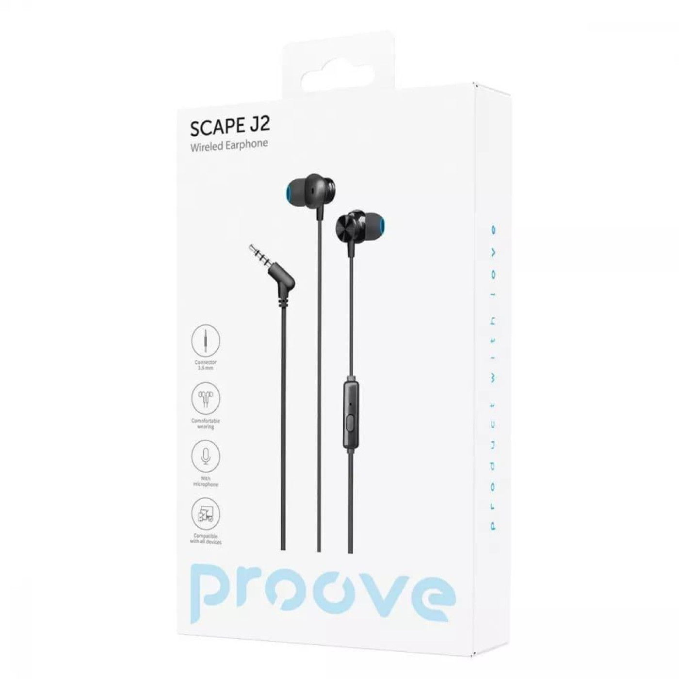 Наушники Proove Scape J2 (3.5mm) black (WESJ20000801)