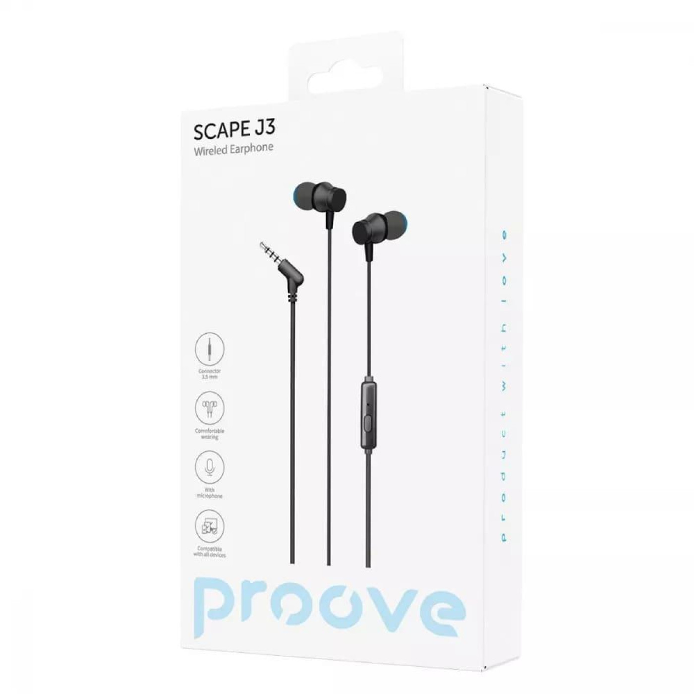 Наушники Proove Scape J3 (3.5mm) black (WESJ30000801)
