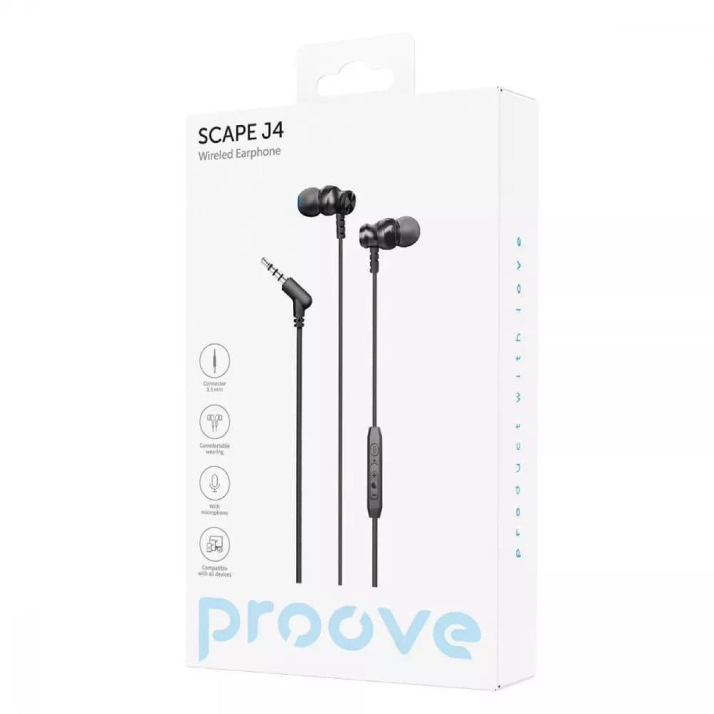 Наушники Proove Scape J4 (3.5mm) black (WESJ40000801)