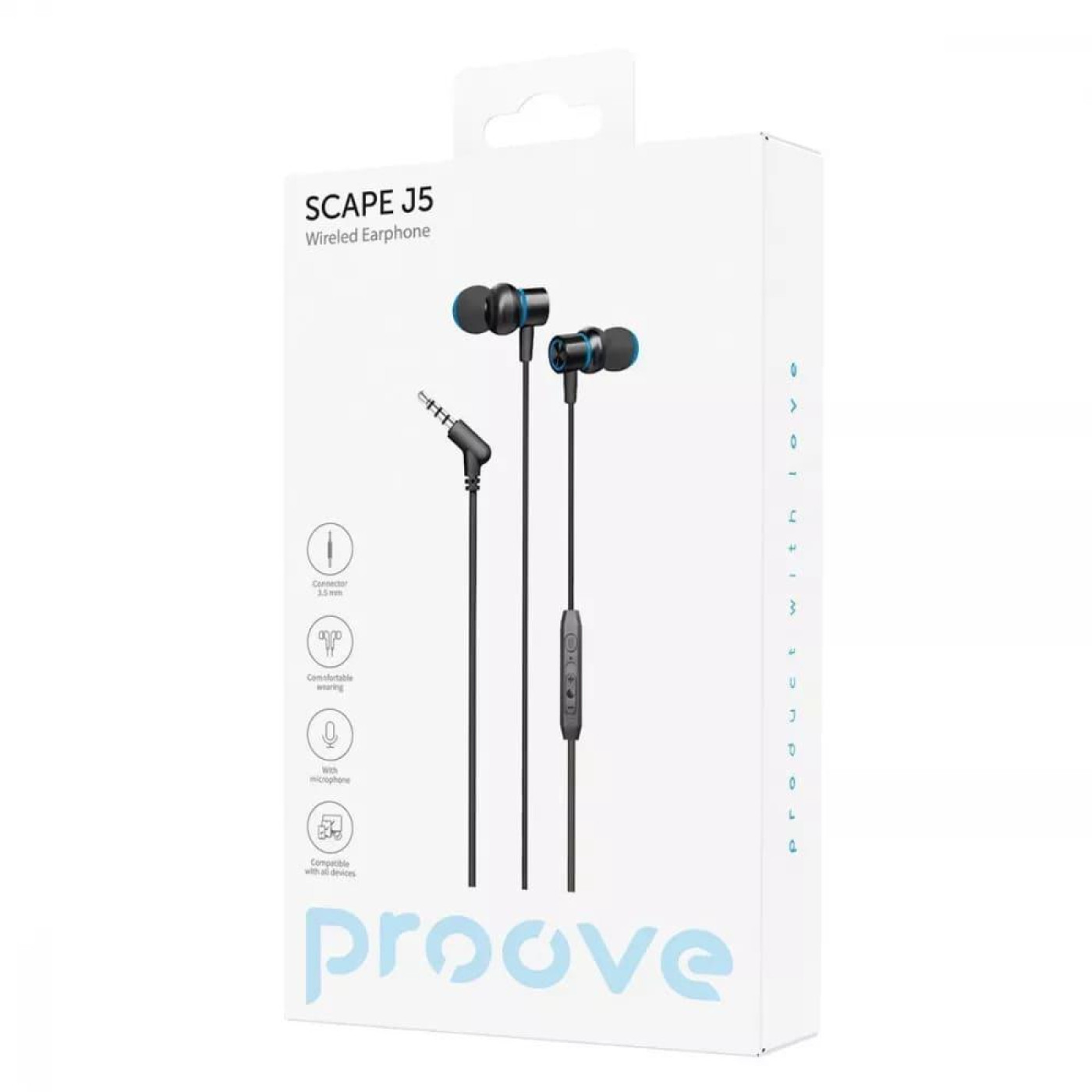 Наушники Proove Scape J5 (3.5mm) black (WESJ50000801)