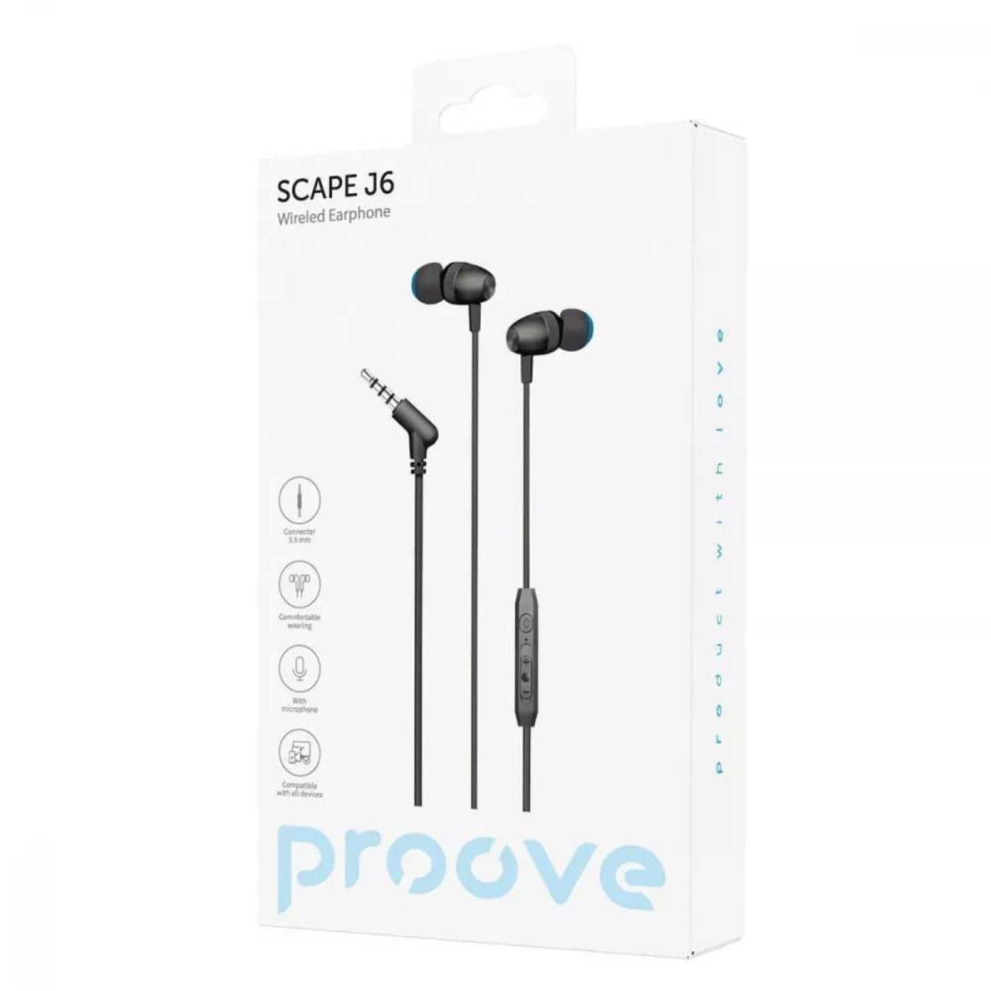 Наушники Proove Scape J6 (3.5mm) black (WESJ60000801)