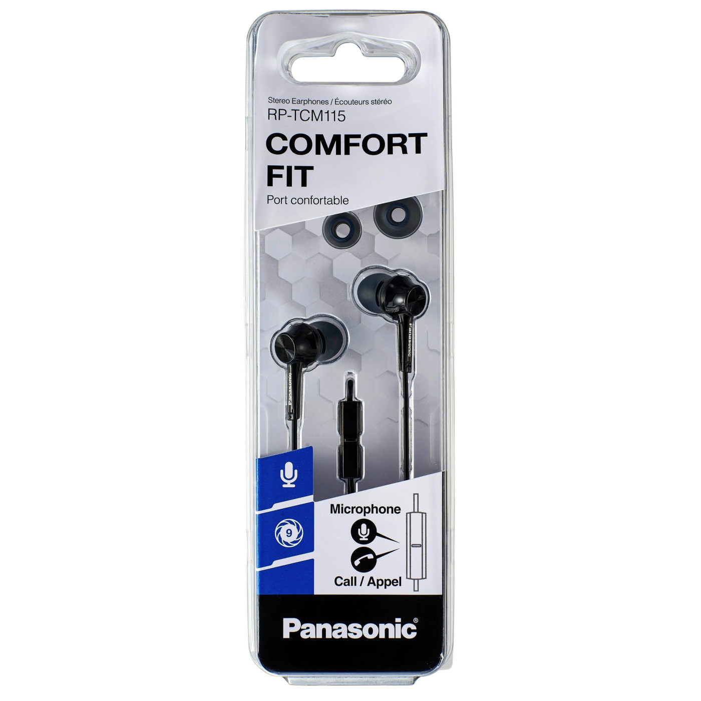 Наушники Panasonic RP-TCM115GC In-ear Mic Чорний (RP-TCM115GCK)