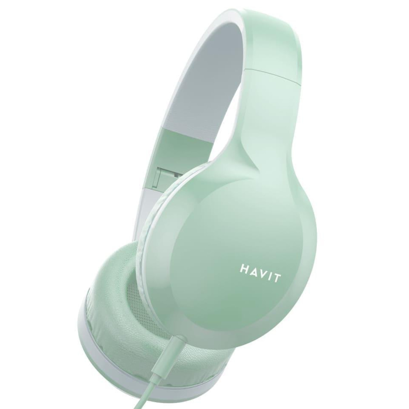 Наушники Havit HV-H100d Green, AUX (3.5мм), 32 Ом, кабель 1.2м