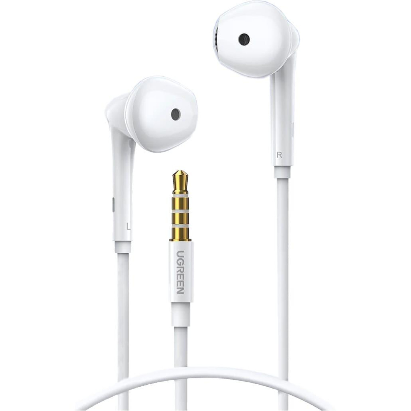 Навушники UGREEN EP101 Wired Earphones with 3.5mm Plug (White)