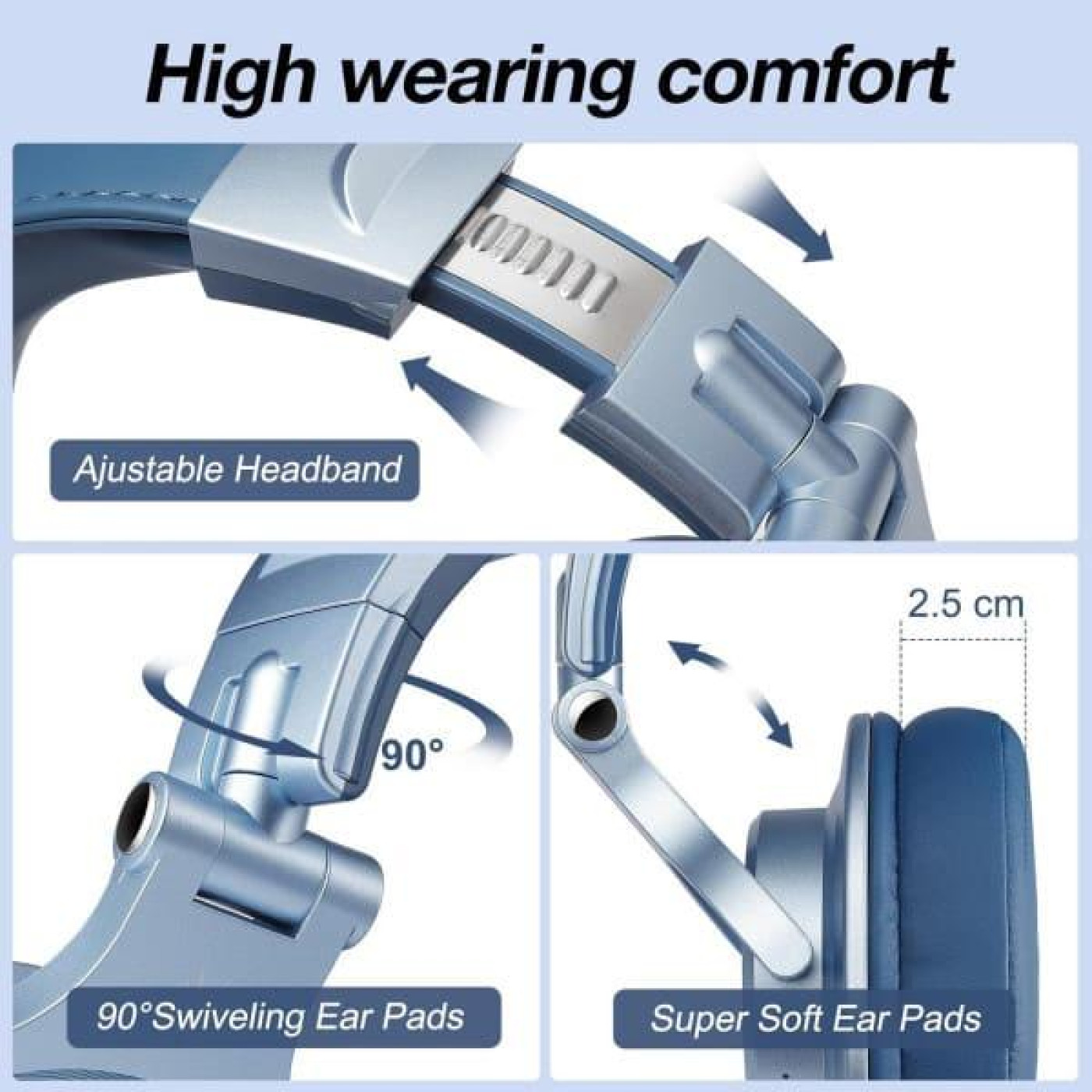 Наушники OneOdio Fusion A70 Sky Blue (A70 Sky Blue)