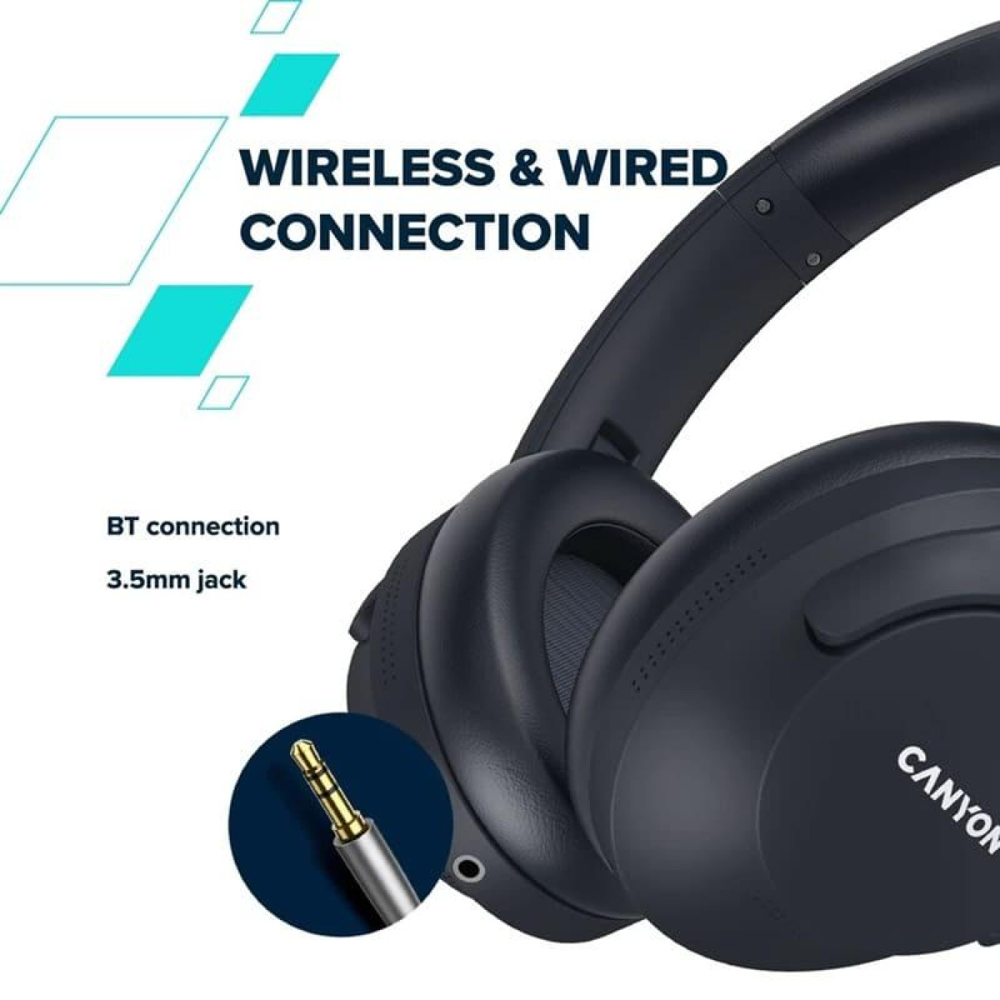 Навушники Canyon OnRiff 10 ANC Black (CNS-CBTHS10BK)