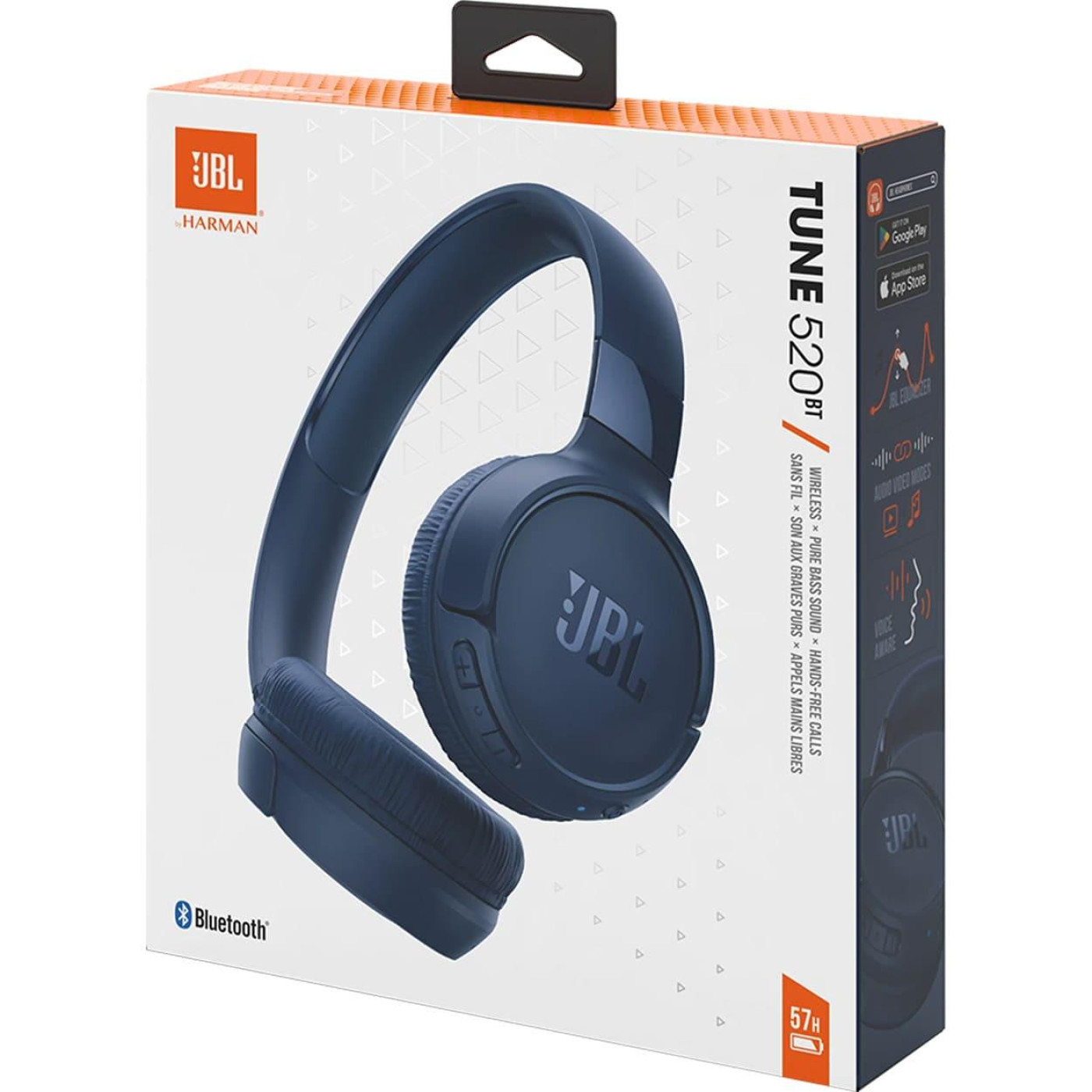 Навушники JBL Tune 520BT Blue (JBLT520BTBLUEU)