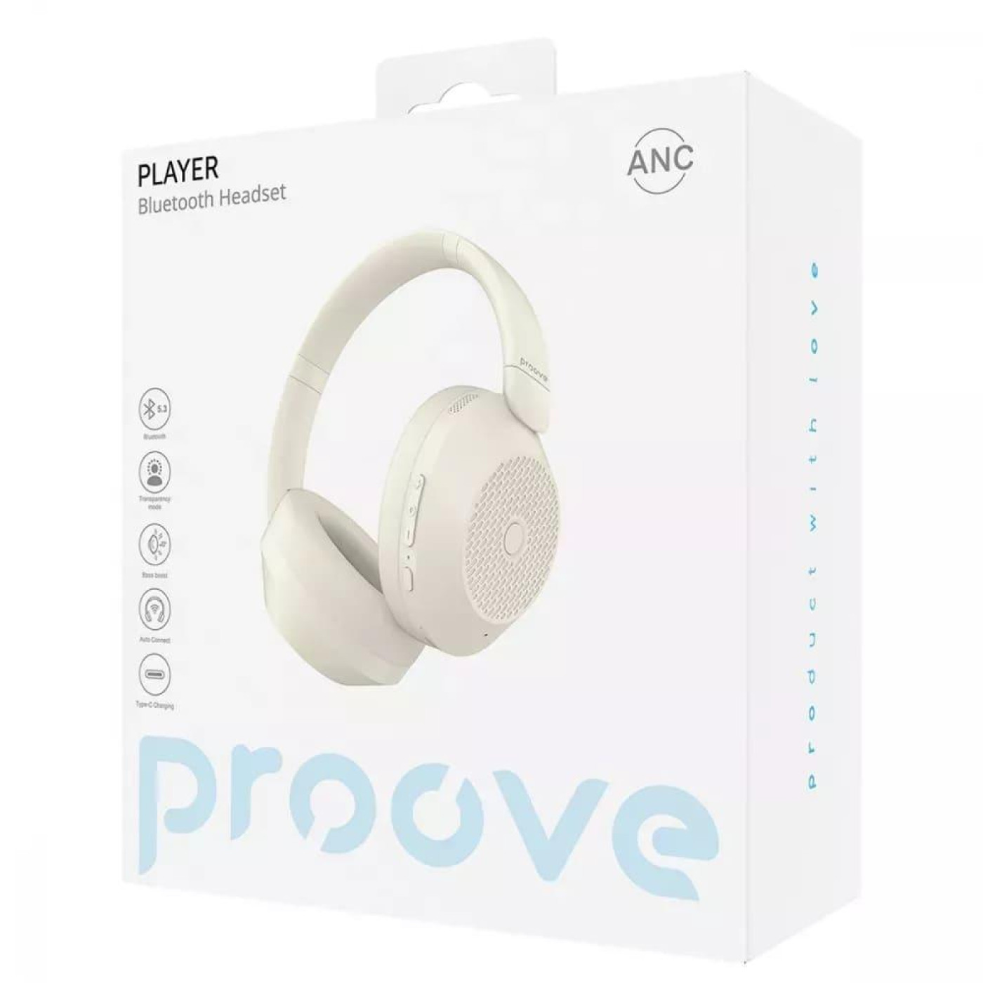 Наушники Proove Player with ANC beige (HPPY00010007)
