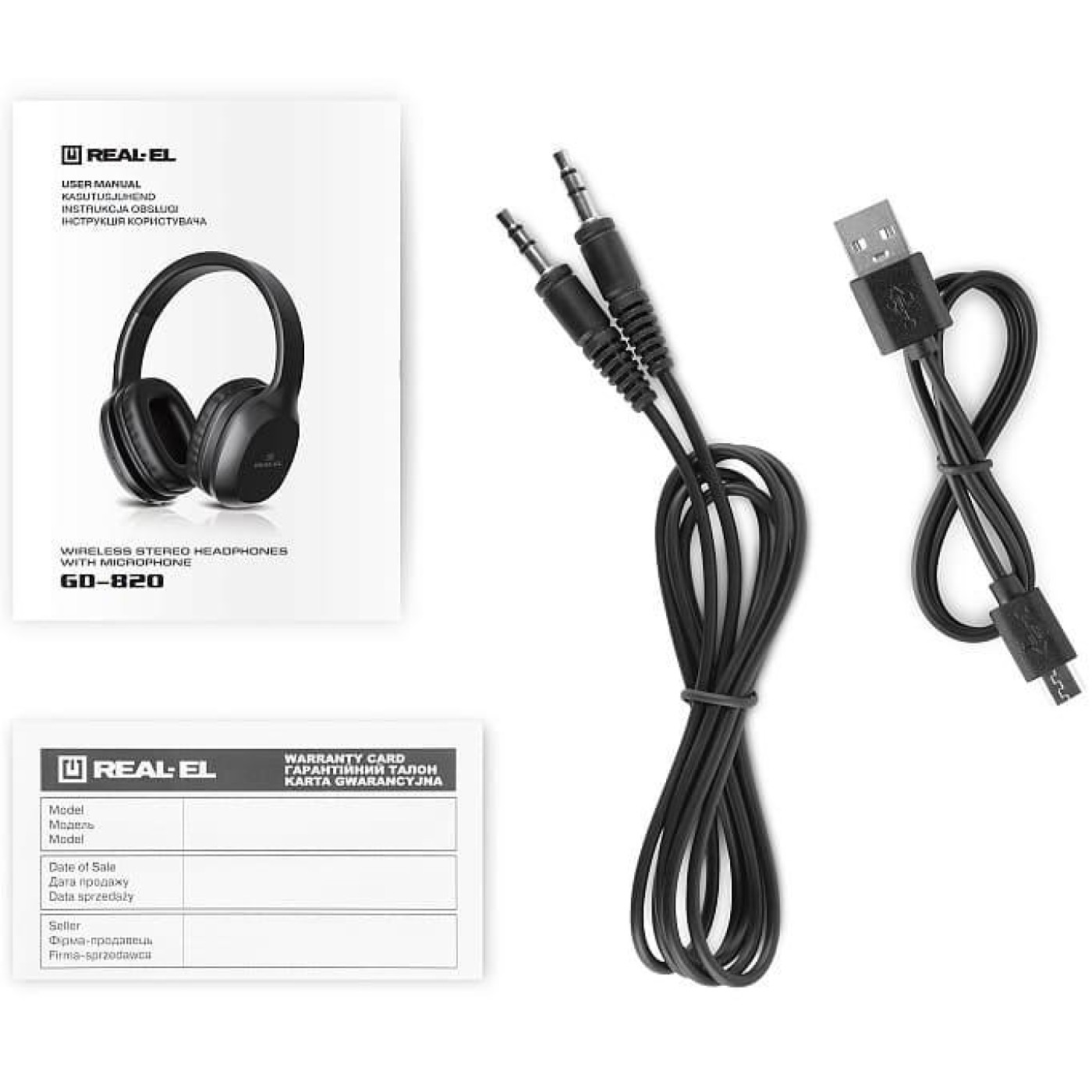 Навушники Real-EL GD-820 Black (GD-820 Black)