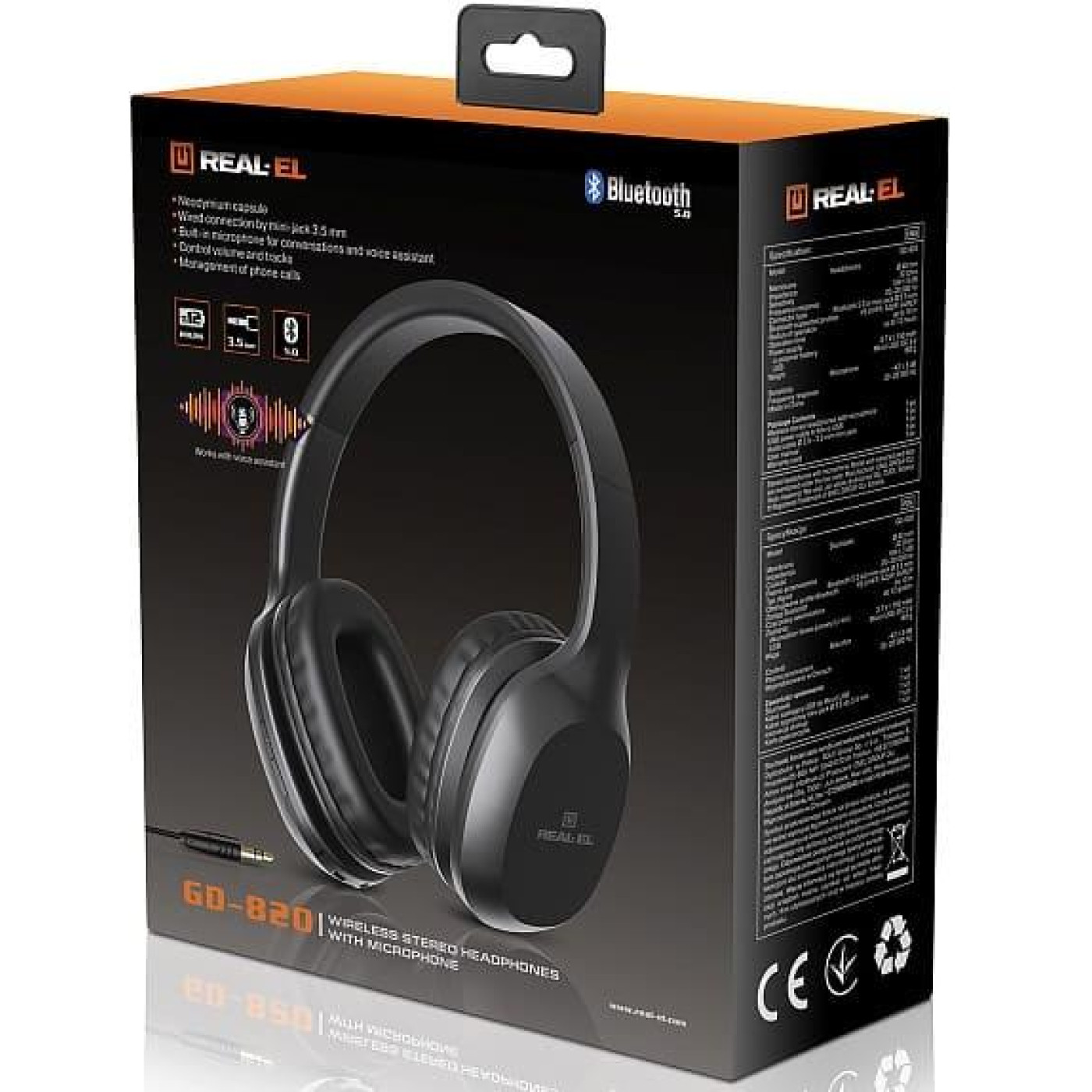 Навушники Real-EL GD-820 Black (GD-820 Black)