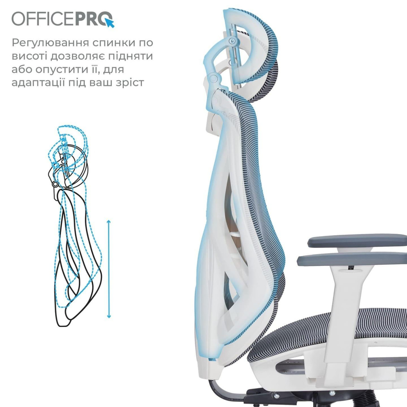 Офисное кресло OfficePro Atlas OC630-W-DG-DG (OC630-W-DG-DG)