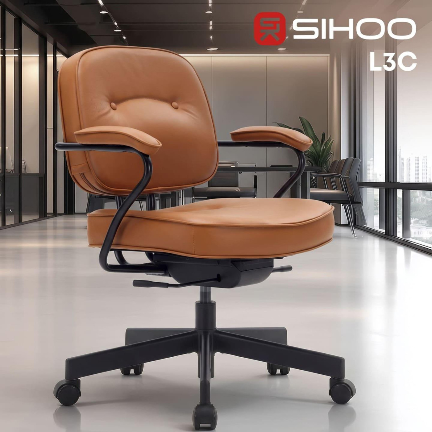Офісне крісло Sihoo L3C PVC Vintage Brown (L3C-N201)