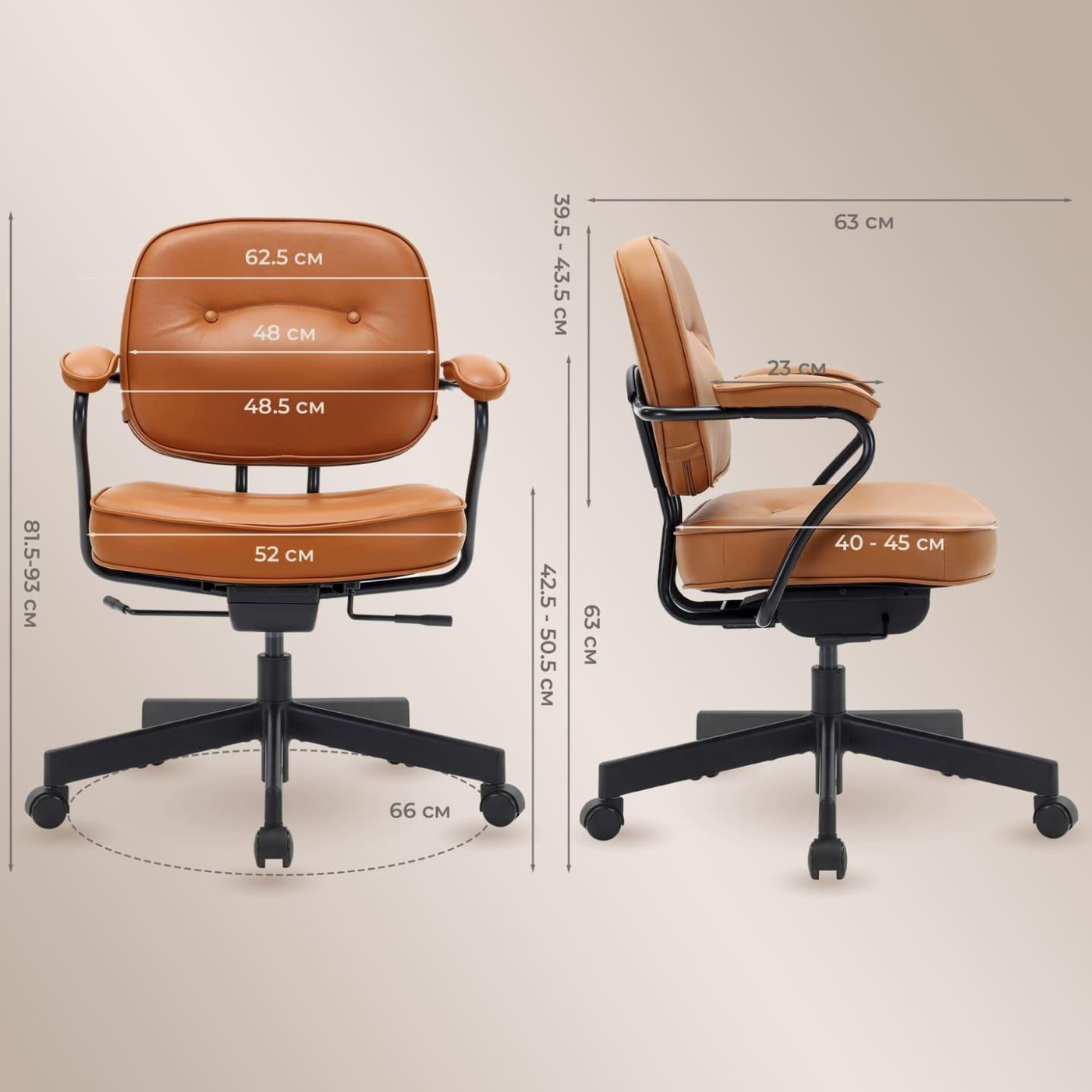 Офісне крісло Sihoo L3C PVC Vintage Brown (L3C-N201)