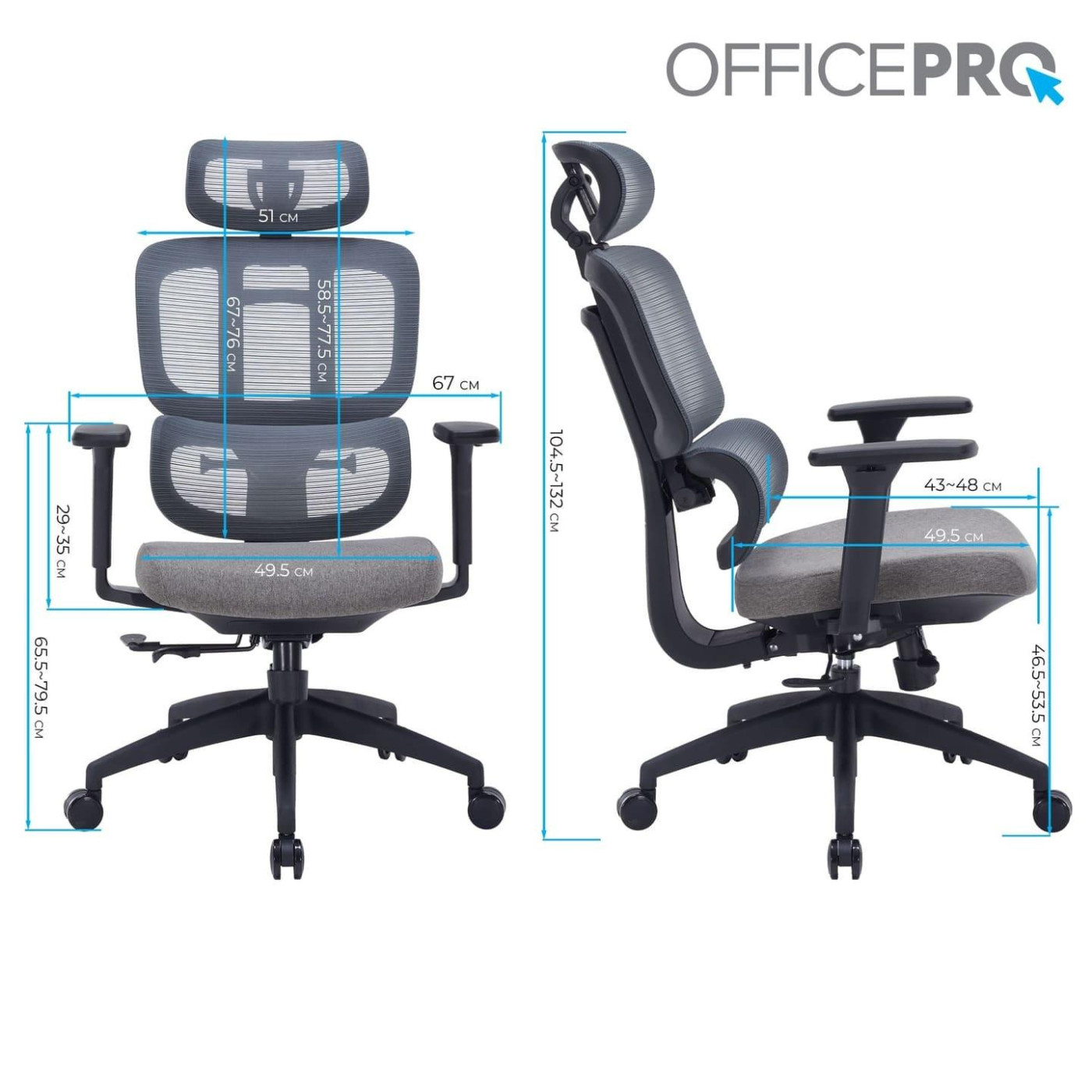 Офисное кресло OfficePro Skyline OC580-B-DG-DG (OC580-B-DG-DG)