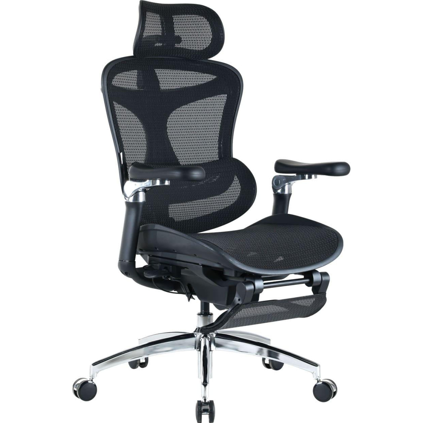 Офисное кресло Sihoo DORO C300 Pro Mesh Black with footrest (DORO-C300-PRO-M101-JT)