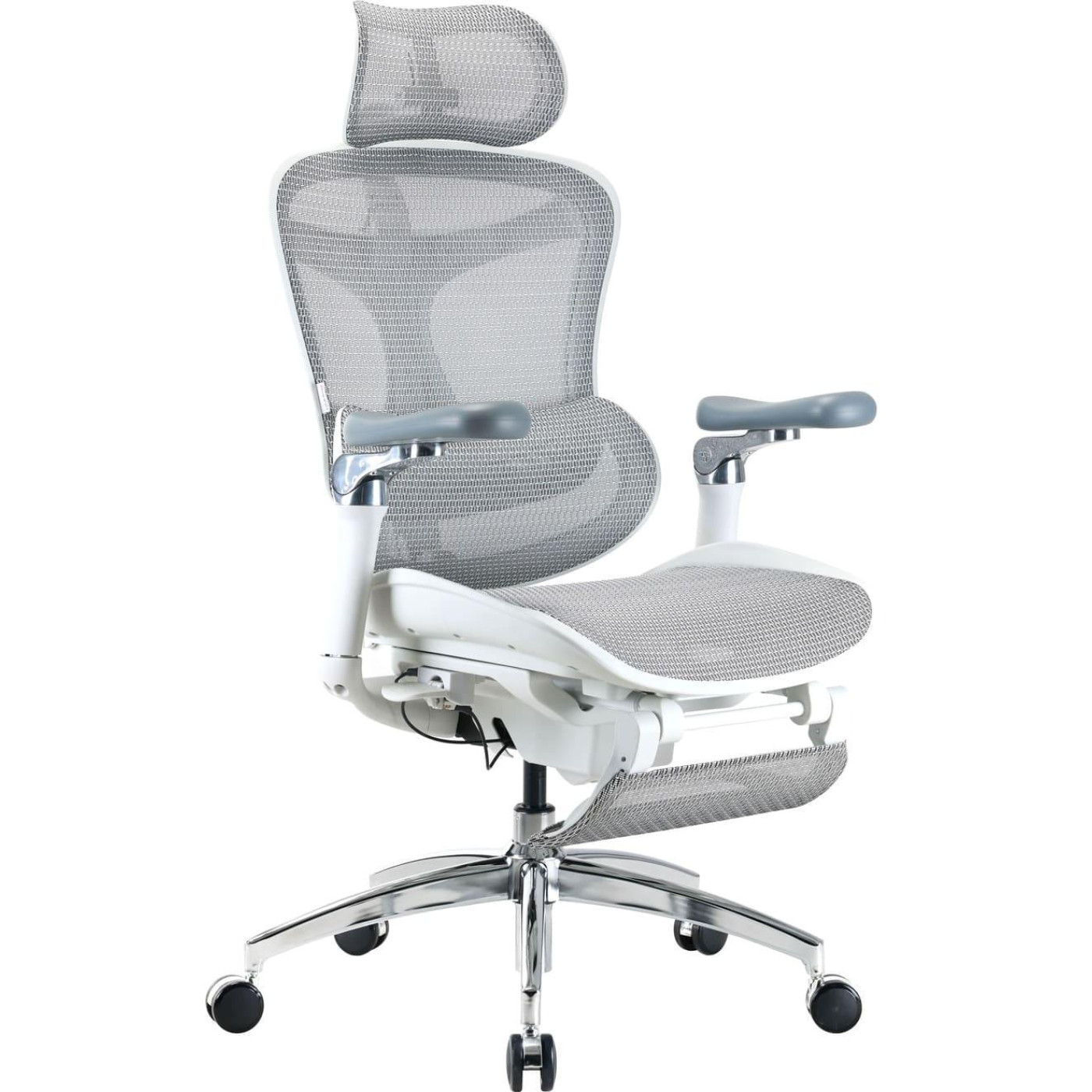 Офисное кресло Sihoo DORO C300 Pro Mesh White with footrest (DORO-C300-PRO-M102-JT)