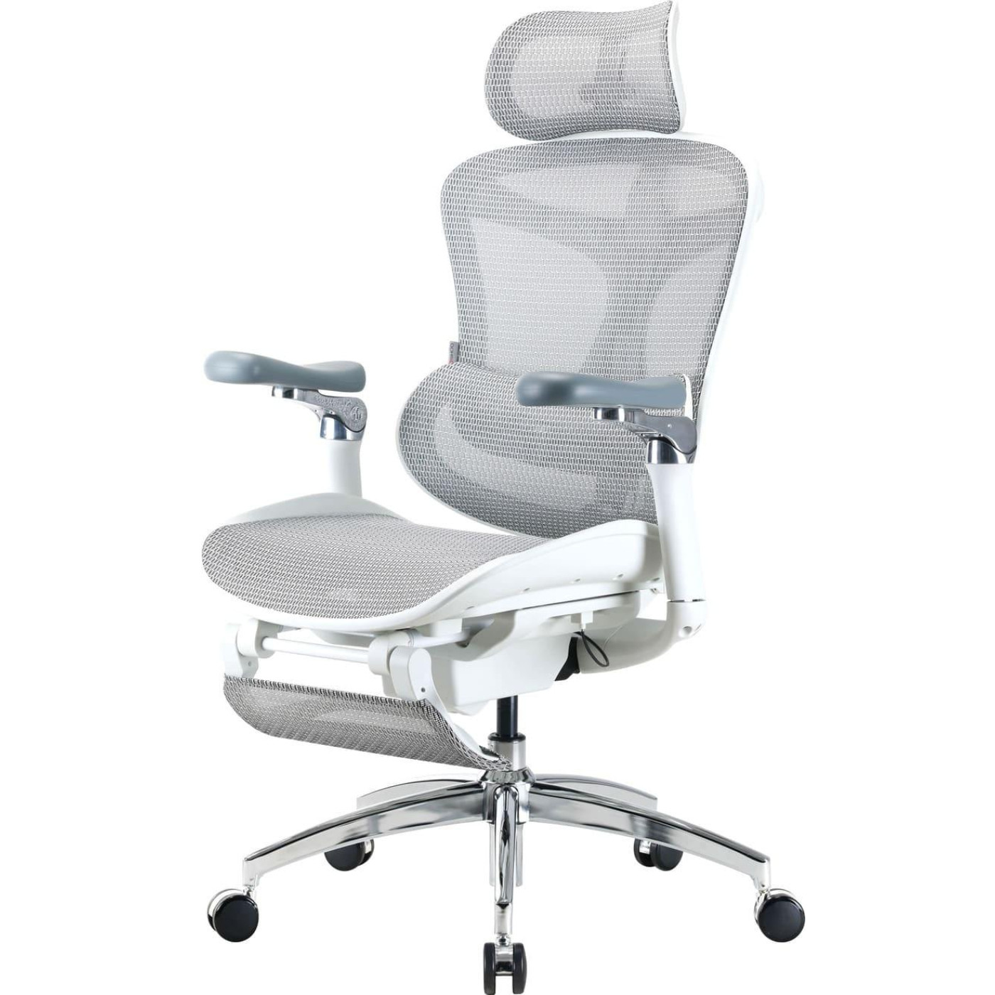 Офисное кресло Sihoo DORO C300 Pro Mesh White with footrest (DORO-C300-PRO-M102-JT)