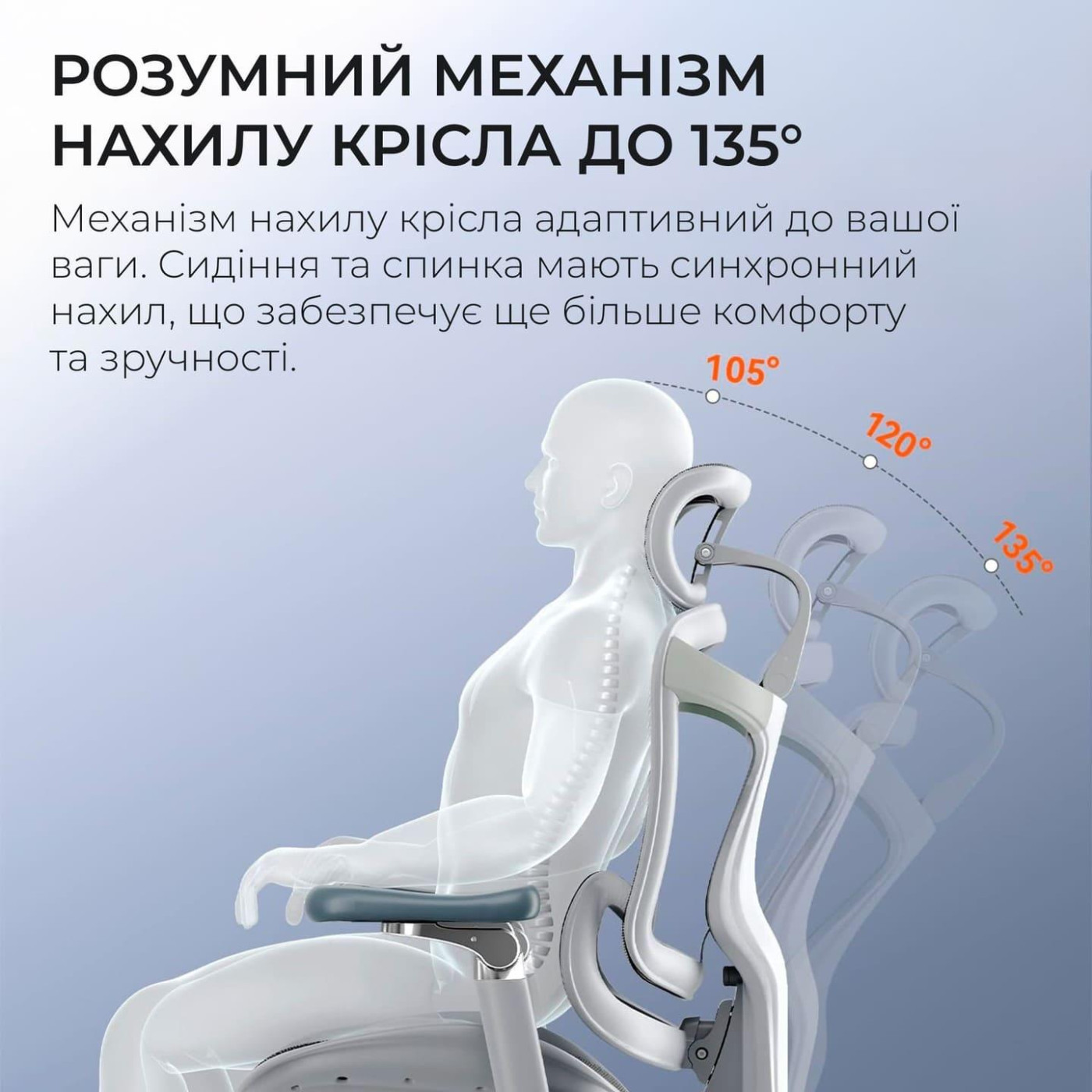 Офисное кресло Sihoo DORO C300 Pro Mesh White with footrest (DORO-C300-PRO-M102-JT)