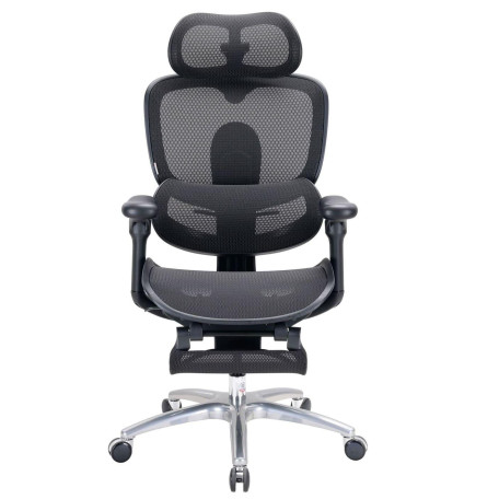 Офисное кресло Sihoo C300 LITE V2 Black з подставкой для ног (C300-LITE-V2-B101-JT)