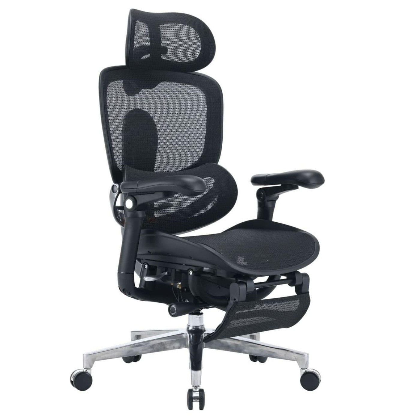 Офісне крісло Sihoo C500 V2 Black з підставкою для ніг (C500-V2-B101-JT)