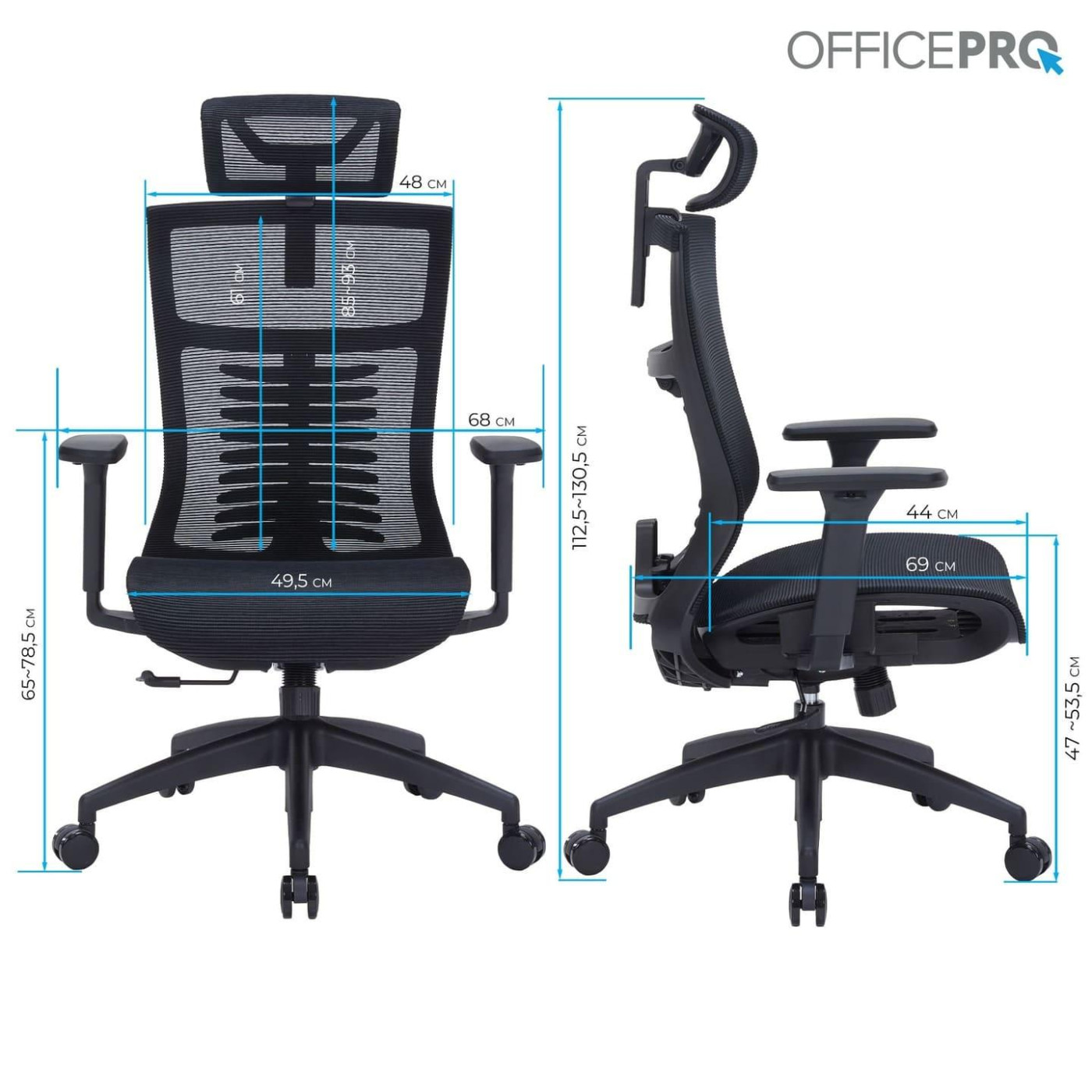 Офисное кресло OfficePro Balance OC620-B-B-B (OC620-B-B-B)