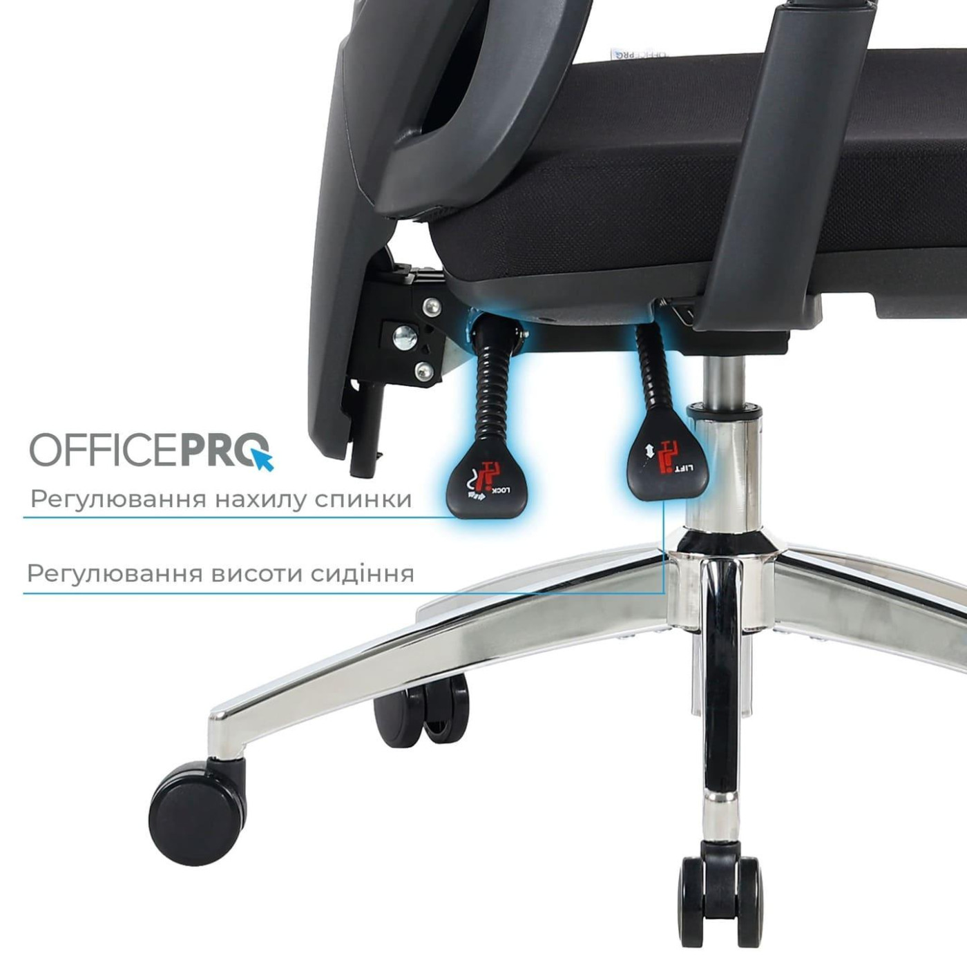 Офисное кресло OfficePro Aero OC490B Black (OC490B)