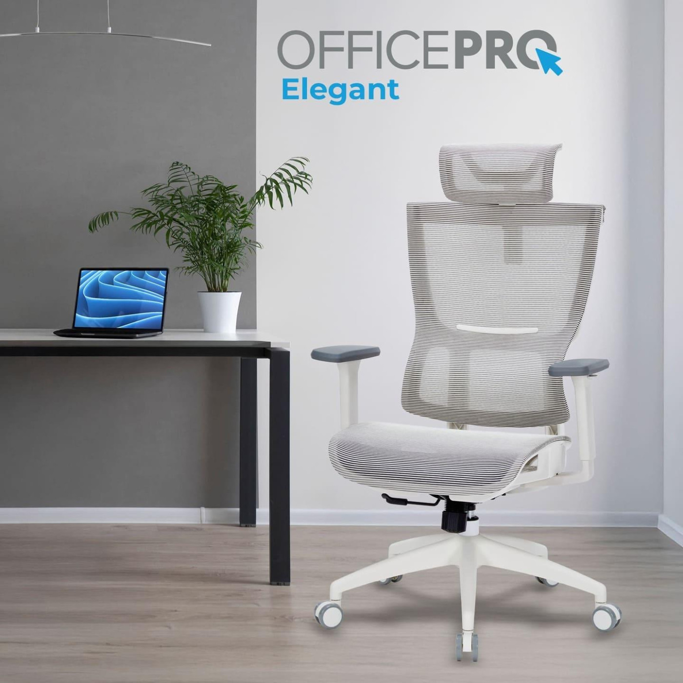 Офісне крісло OfficePro Elegant OC660-W-LG-LG (OC660-W-LG-LG)