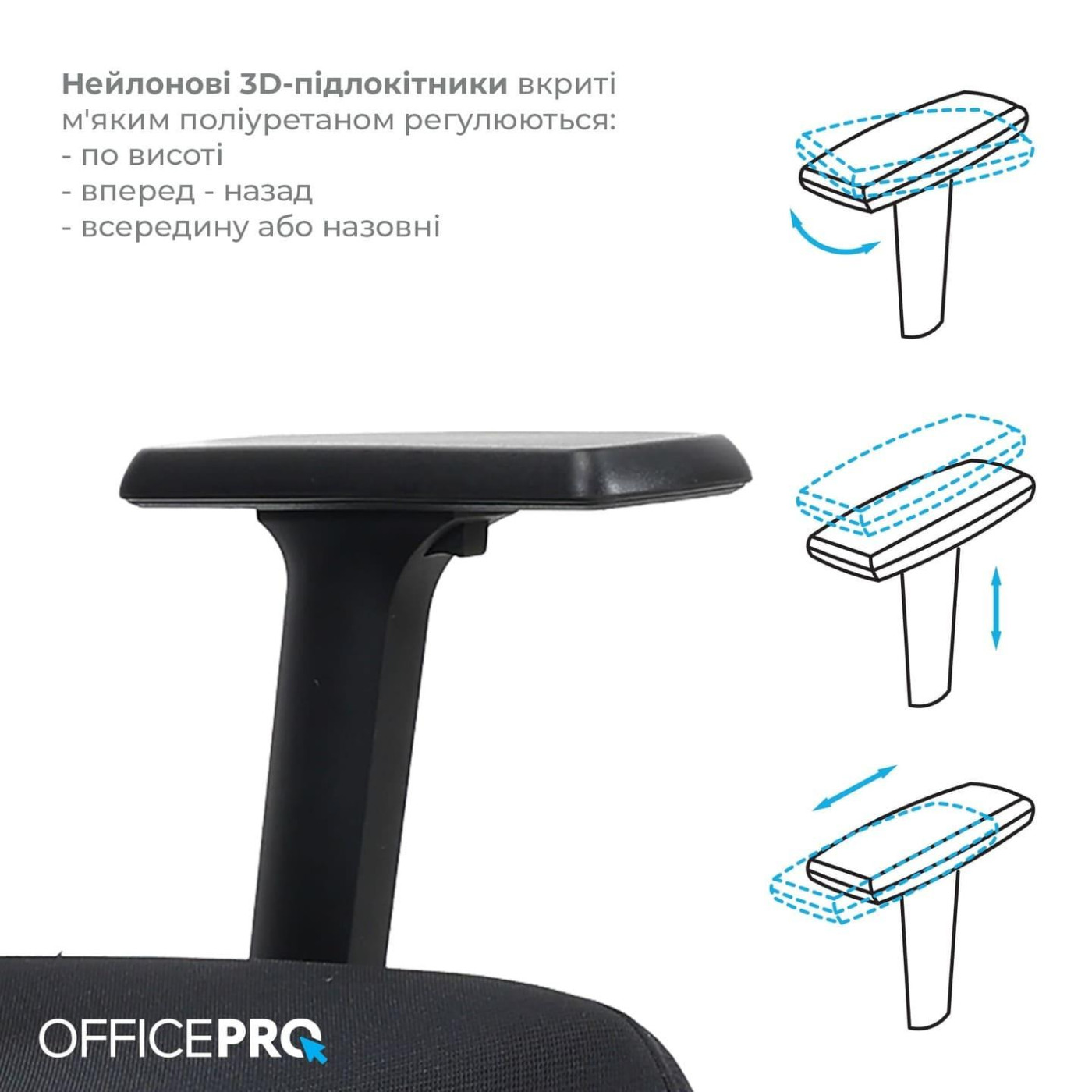 Офисное кресло OfficePro Fusion OC577B Black (OC577B)