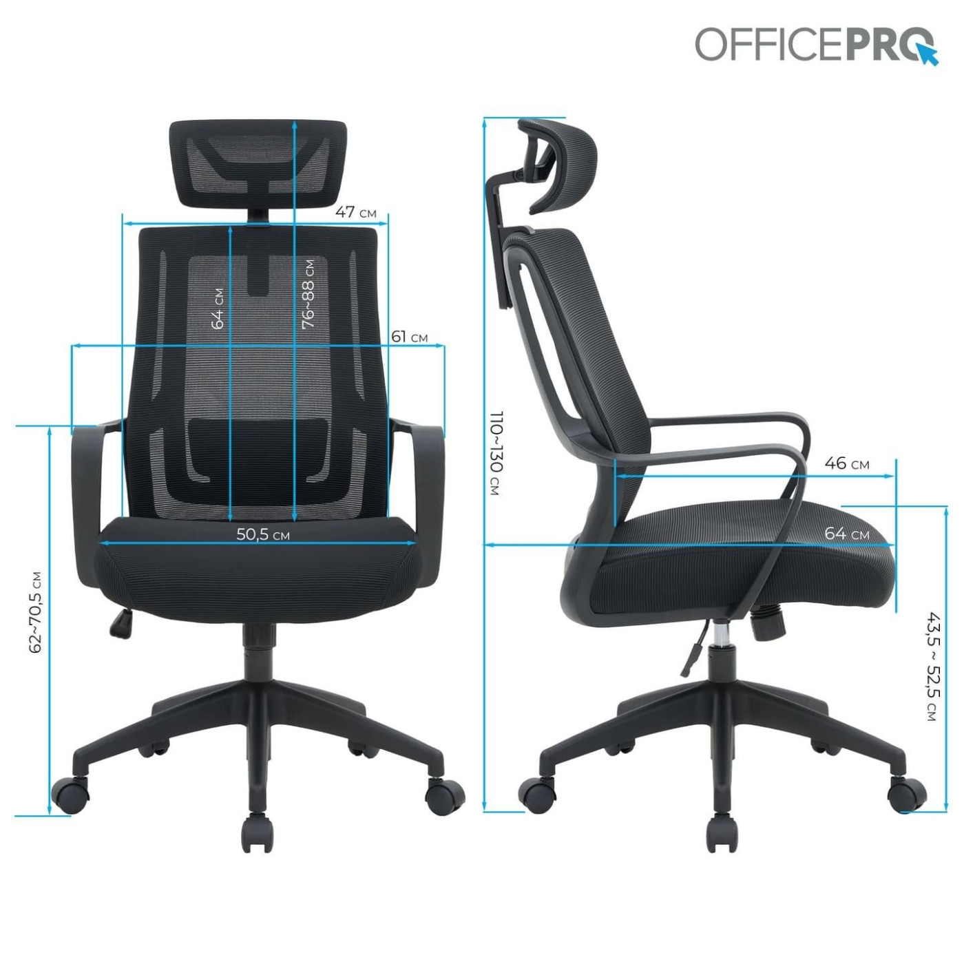 Офисное кресло OfficePro Harmony OC310-B-B-B (OC310-B-B-B)