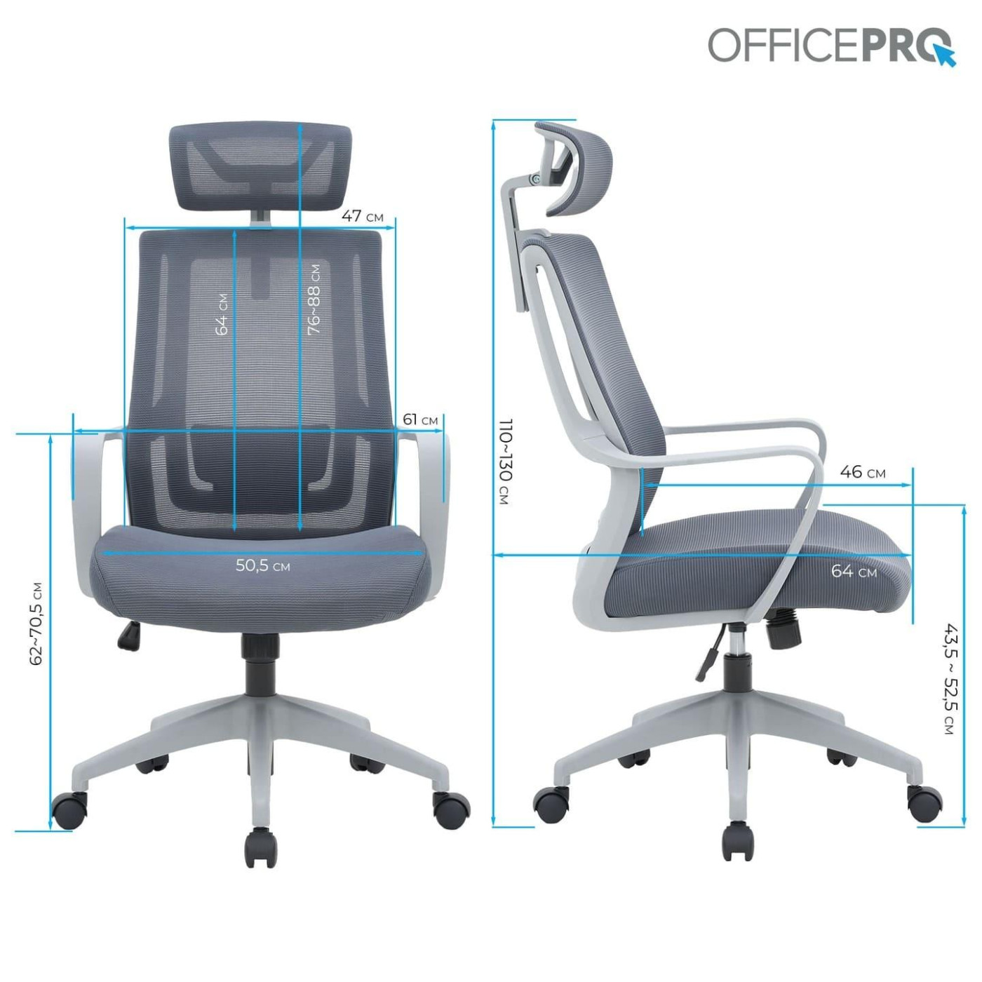 Офисное кресло OfficePro Harmony OC310-G-G-G (OC310-G-G-G)