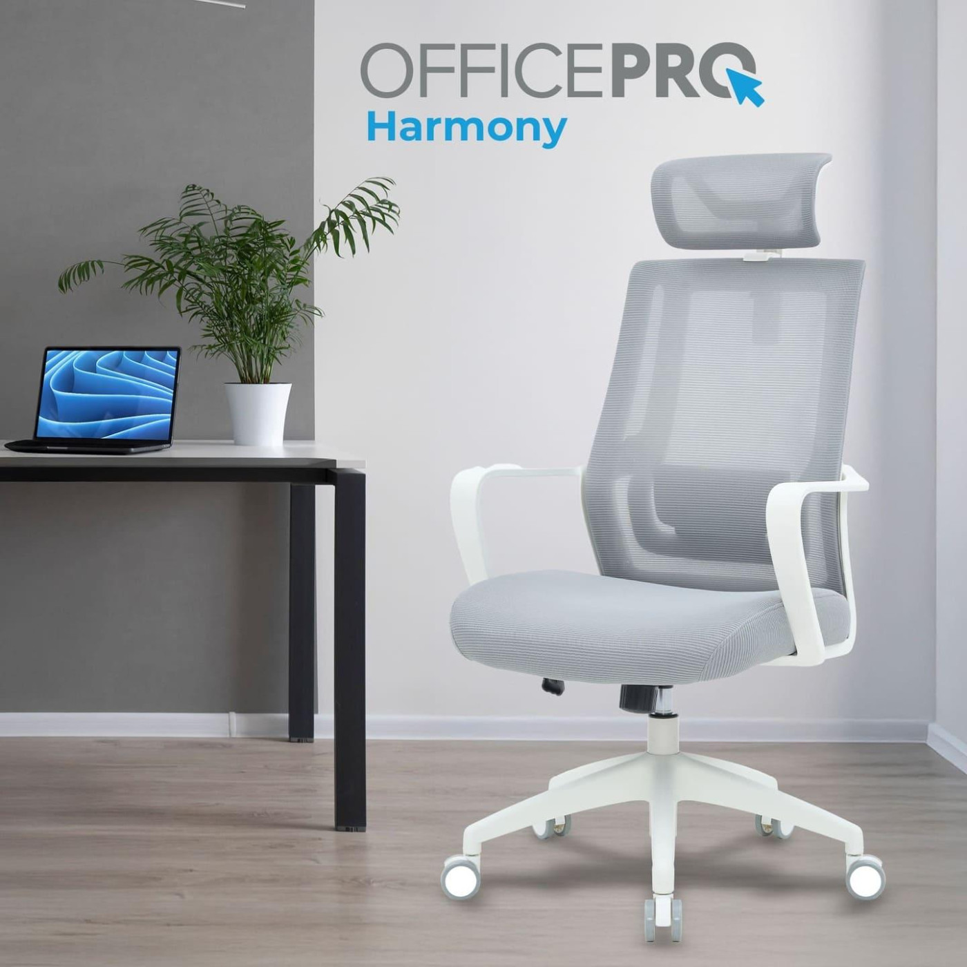 Офисное кресло OfficePro Harmony OC310-W-LG-LG (OC310-W-LG-LG)