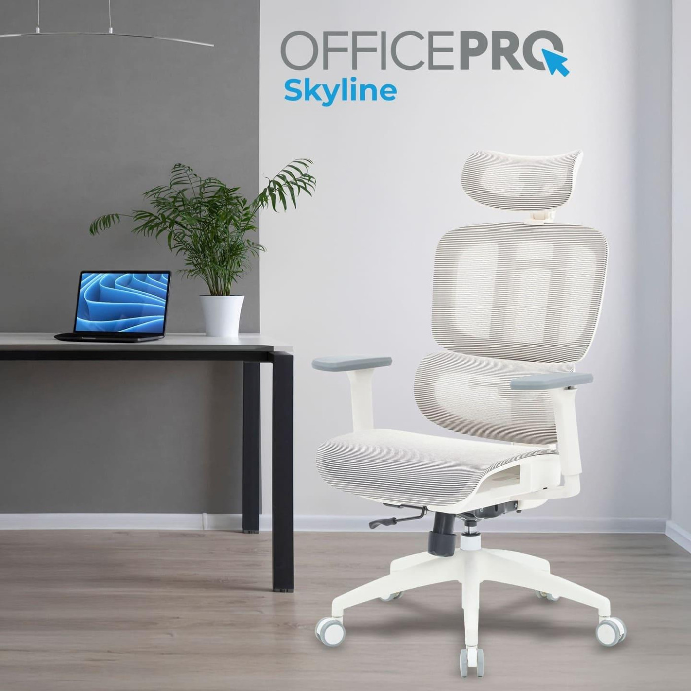 Офисное кресло OfficePro Skyline OC680-W-LG-LG (OC680-W-LG-LG)
