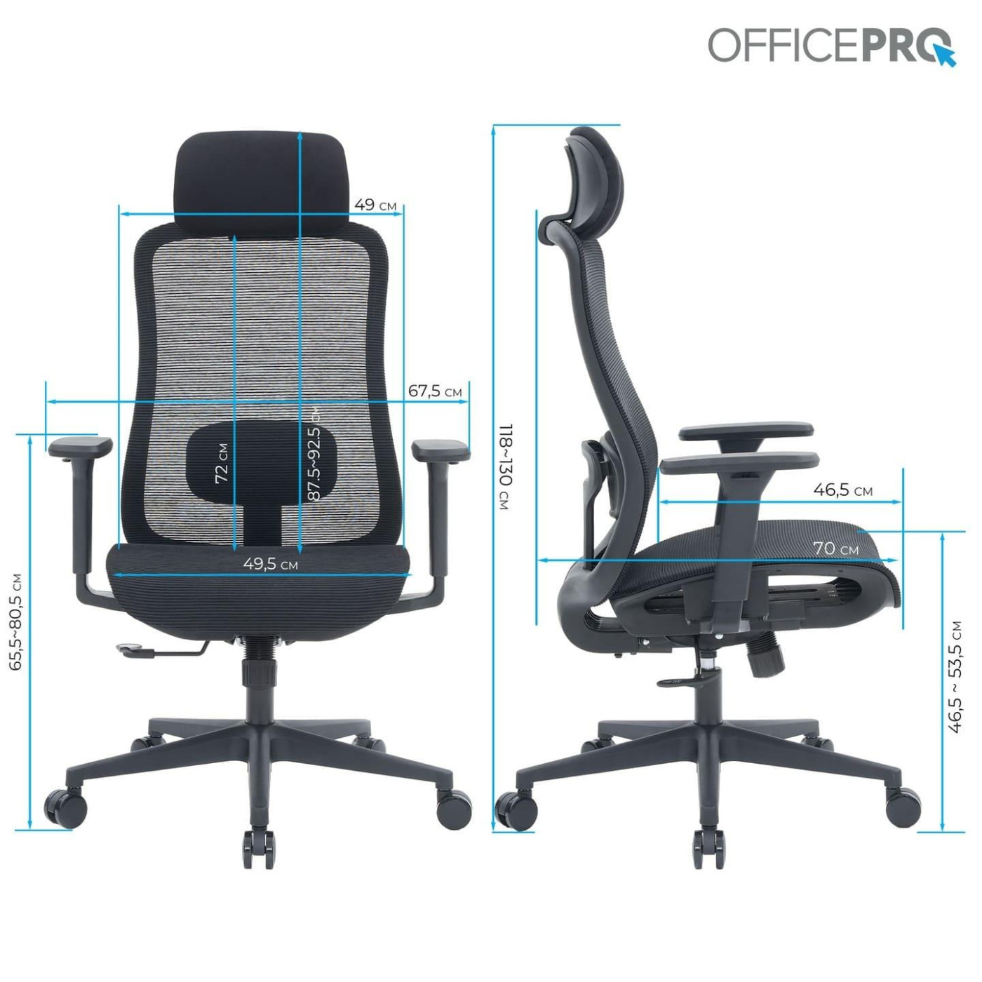 Офисное кресло OfficePro Wave OC670-B-B-B (OC670-B-B-B)